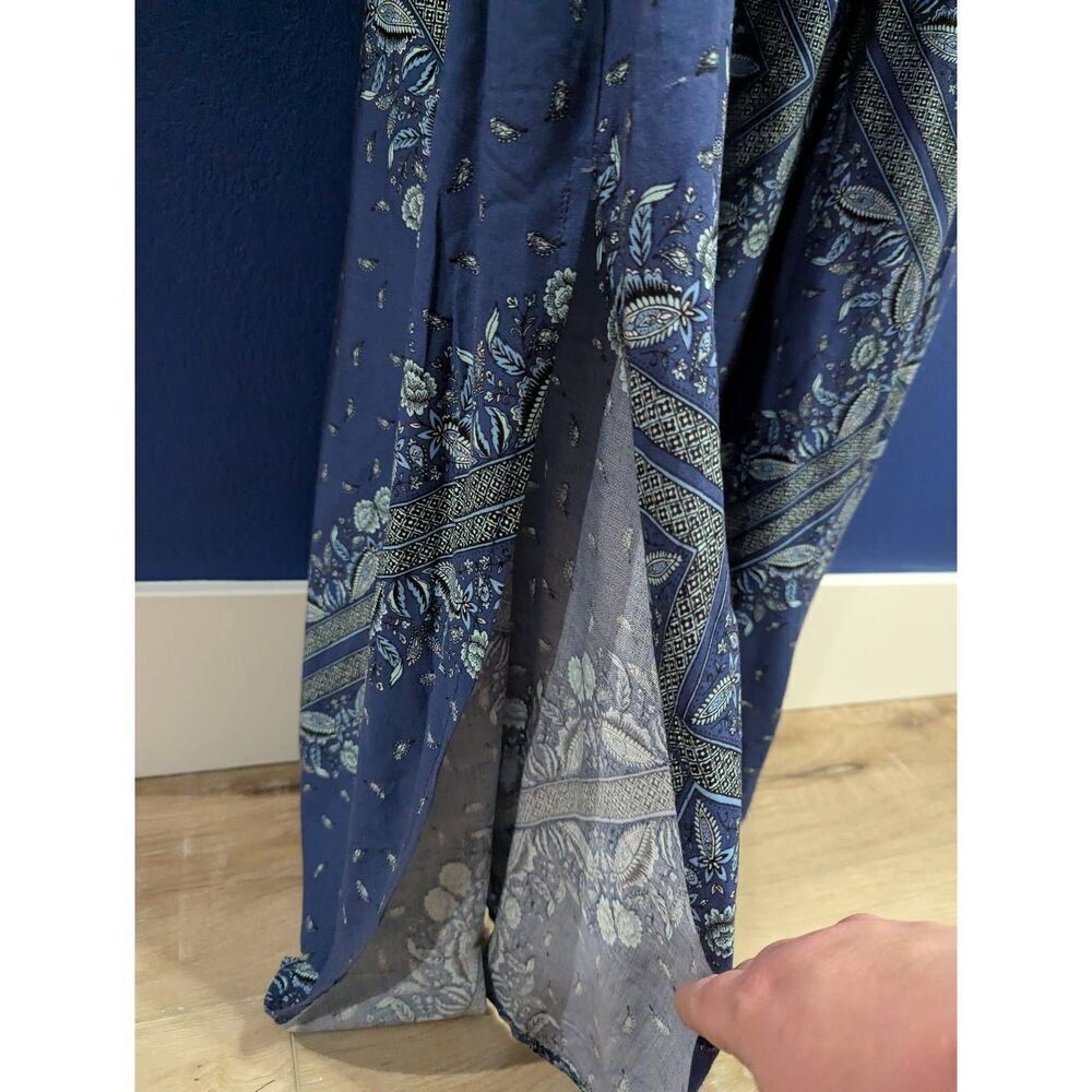 City Chic Dress Blue Patchwork Maxi Women's Plus Size (20/2XL) Boho Western NWT - Picture 7 of 13